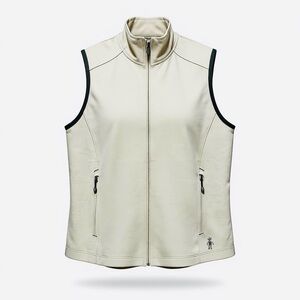 Smartwool Woman’s PhD HyFi Vest Size Medium Off-White/Cream Zip-Up Vest